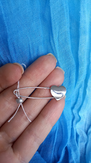 Срібна брошка шпилька Суфле, фото 1