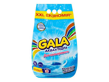 Пральний порошок 5,4кг Аква-Пудра КОЛОР Морська Свiж. ТМ GALA FG