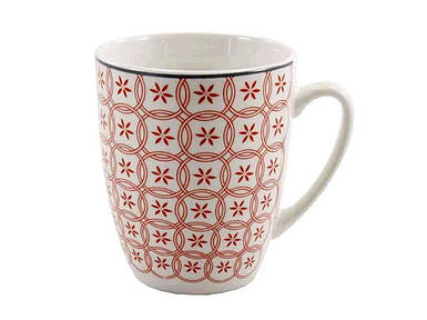 Чашка 330мл фарфор Вуаль red CLW-12 ТЕХ/УПАК ТМ INTEROS FG