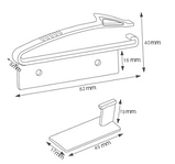 Внутрішній, прихований замок для ящиків Білий (03061) 4 шт комплект, фото 4