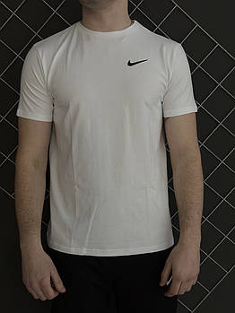 Чоловіча футболка Nike біла бавовняна літня  ⁇  Теніска Найк спортивна на літо