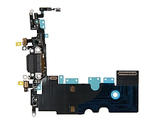 Шлейф дисплея (Flat Cable) iPhone 8 із роз'ємом зарядки Black