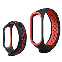 Ремешок для часов Mi Band 3/4 Sport Black-Red