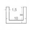 Алюминиевый профиль швеллер 10х8х1,5 ПАК 0002