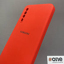 Чохол для Samsung Galaxy A50s матовий з мікрофіброю чохол на телефон самсунг а50с червоний s1q, фото 3