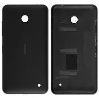 Крышка задняя для Nokia 630 Lumia Dual Sim / 635 Lumia черная с боковыми кнопками