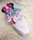 Яскравий весняний комплект на виписку з пологового будинку для новонароджених Мікі Маус ШкодаМода Рожевий, фото 4