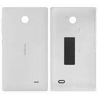 Крышка задняя для Nokia X Dual Sim Белая с боковыми кнопками