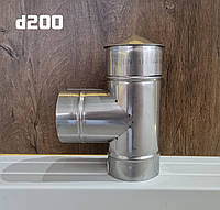 Трійник 90° нержавійка AISI 304 d-200