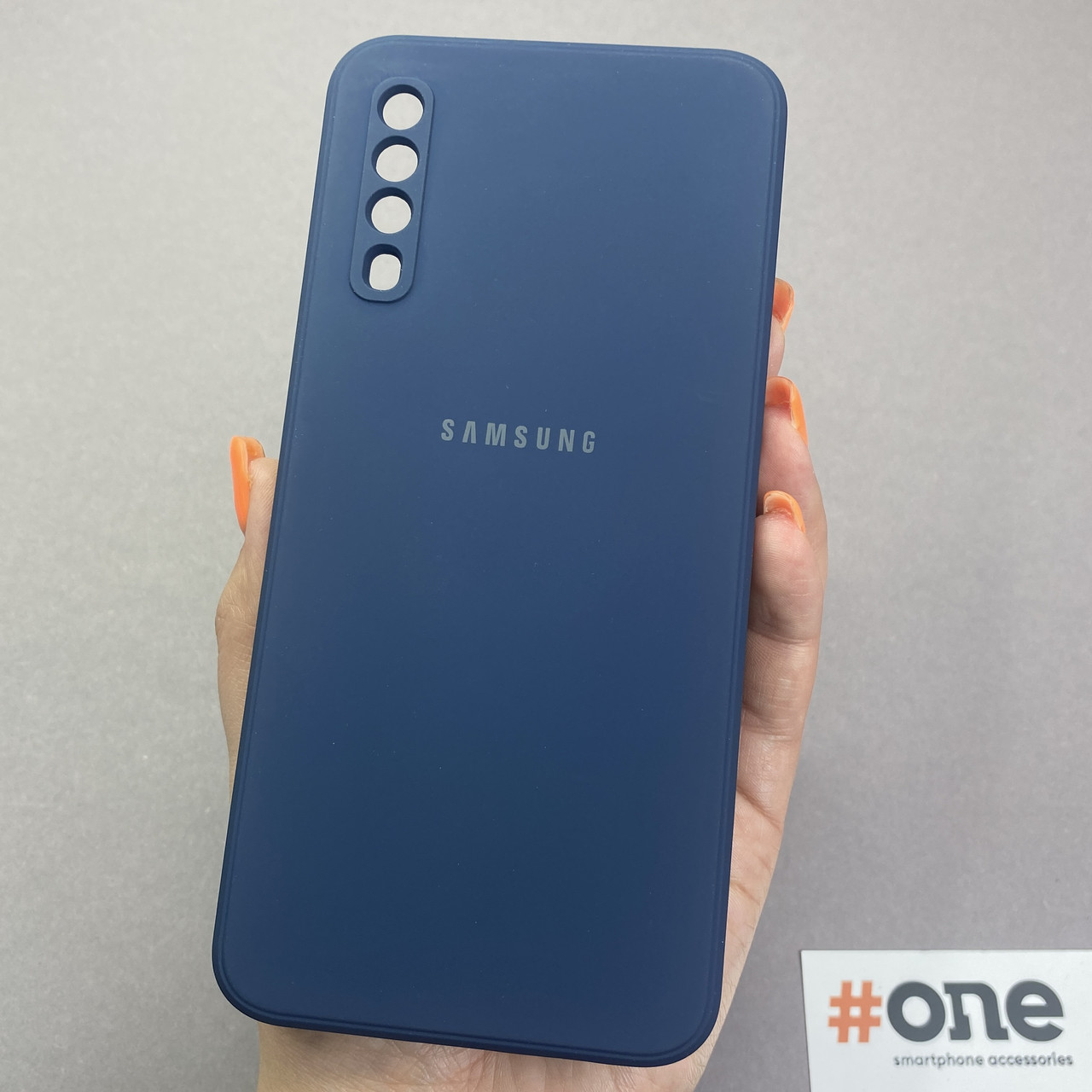 Чохол для Samsung Galaxy A50s матовий з мікрофіброю чохол на телефон самсунг а50с темно-синій s1q