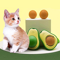 Игрушка-шарик Авокадо Фрукт, , конфета для кошек, Энергетический шарик для кошек. Cat candy Avocado Gall Fruit