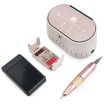 Фрезер для манікюру BUCOS Nail Drill X3 Pro Light Pink 65 Вт і 35000 об/хв, пудрово-рожевий, фото 5