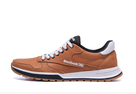 Мужские кожаные кроссовки Reebok Classic рыжие - фото 3 - id-p920205396