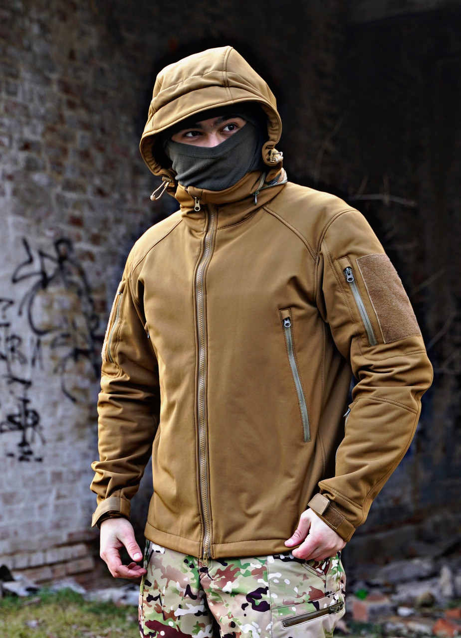 Купить Тактическая куртка Softshell койот Мужская куртка демисезон цвет ...