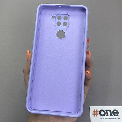 Чохол для Xiaomi Redmi Note 9 матовий з мікрофіброю чохол на телефон сяомі редмі нот 9 бузковий s1q, фото 3