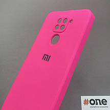 Чохол для Xiaomi Redmi Note 9 матовий з мікрофіброю чохол на телефон сяомі редмі нот 9 малиновий s1q, фото 4