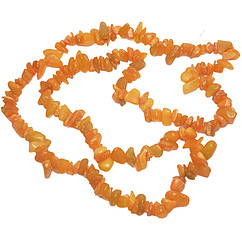 Намистини Сколи Великі Помаранчеві Апельсинові Напівпрозорі, Розмір від 3 до 12 мм, Близько 85 см нитка, Рукоділля