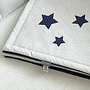 Плед конверт Stars поплін/вафля (колір синій), фото 3