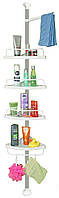 Кутова телескопічна полиця для ванної кімнати Multi Corner Shelf 229х33 см, фото 3