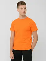 Футболка мужская однотонная, мужская футболка базовая качественная, футболки мужские оранж, 3ХЛ