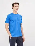 Футболка мужская однотонная, мужская футболка базовая качественная, футболки мужские ярко-синий, 3ХЛ