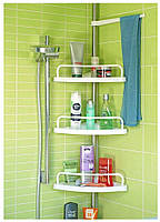 Кутова телескопічна полиця для ванної кімнати Multi Corner Shelf 229х33 см, фото 8