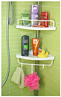 Кутова телескопічна полиця для ванної кімнати Multi Corner Shelf 229х33 см, фото 4