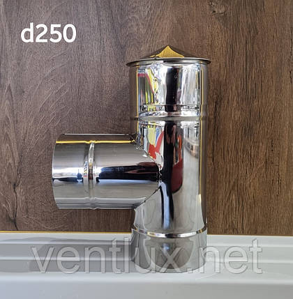 Трійник 90° нержавійка AISI 430 d-250, фото 1