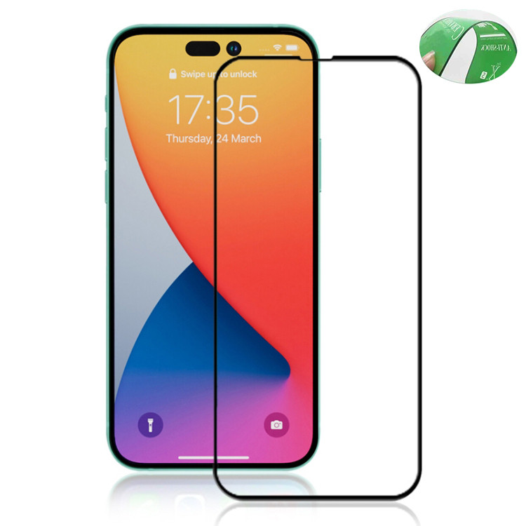 Захисне скло Ceramic (гнучке) iPhone 14 Pro Max Чорне, фото 1