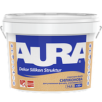 Структурная краска с силиконом для фасадов Aura Dekor Silikon Struktur 14,8 кг