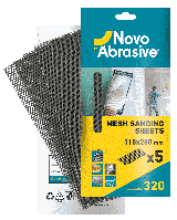 Сітки абразивні 5шт 115×280мм NovoAbrasive (зерно Р320) (NASM115280320)