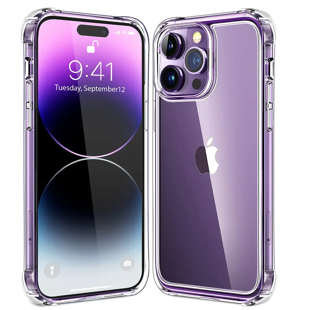Захисний силіконовий чохол Shock iPhone 14 Pro Прозорий, фото 1
