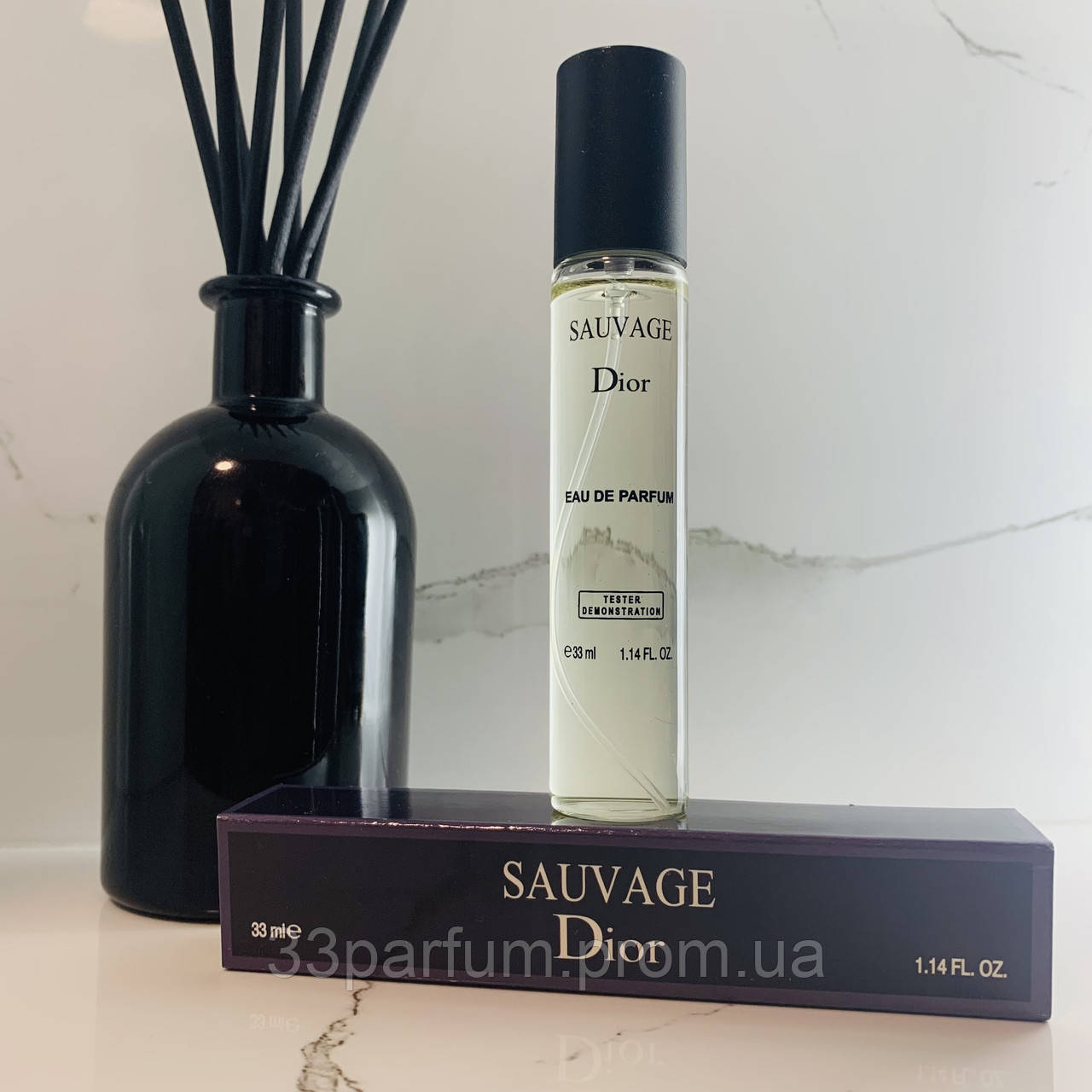 Парфюм тестер Christian Dior Sauvage 33ml Мужская парфюмированная вода (Мужские духи Кристиан Диор Саваж) - фото 1 - id-p1747742823