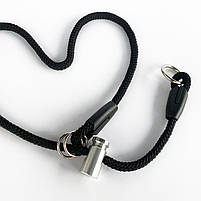 Нашийник-контролер для собак від 2 до 12 кг.  Dog Walking 60 см 7 мм чорний / Ривкова зашморг для собаки, фото 5