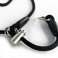 Нашийник-контролер для собак від 2 до 12 кг.  Dog Walking 60 см 7 мм чорний / Ривкова зашморг для собаки, фото 6