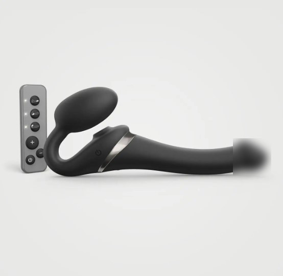 Безремневий вібрострапон із вакуумною стимуляцією Strap-On-Me MULTI ORGASM — S — Black | Puls69, фото 1