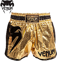 Шорты для тайского бокса кикбоксинга Venum Giant Foil Gold Black