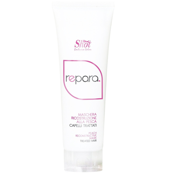 Відновлювальна маска з персиком для пошкодженого волосся Shot Repara Peach Reconstructive Mask 250 мл, фото 1