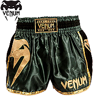 Шорты для тайского бокса кикбоксинга Venum Giant Camo Khaki Gold