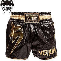 Шорты для тайского бокса кикбоксинга Venum Giant Foil Black Gold