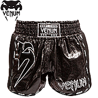 Шорты для тайского бокса кикбоксинга Venum Giant Infinite Black Black