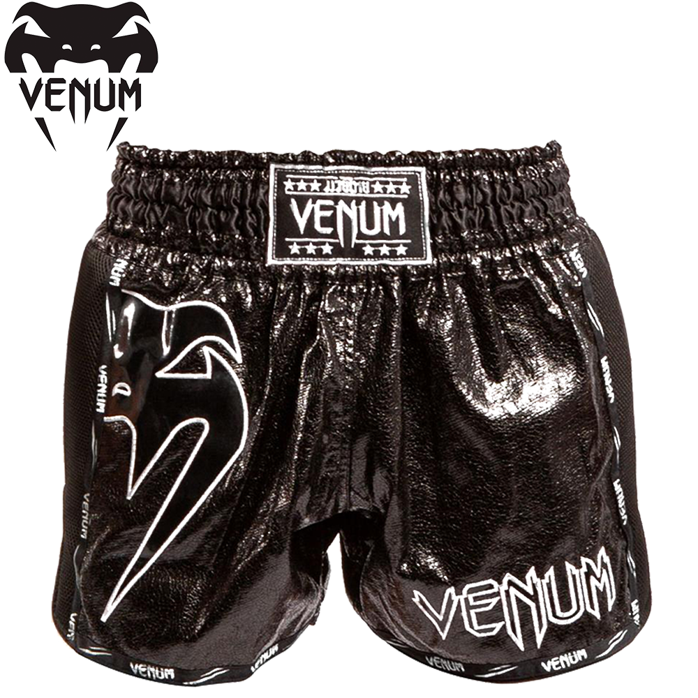 Шорти для тайського боксу кікбоксингу Venum Giant Infinite Black Black