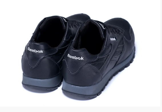 Мужские кожаные кроссовки Reebok Classic Black - фото 4 - id-p726653039