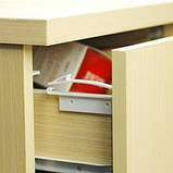 Внутрішній, прихований замок для ящиків Білий (03061) 4 шт комплект, фото 2