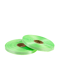 Стрічка атласна неон зелена 0,6 см (33 метри)