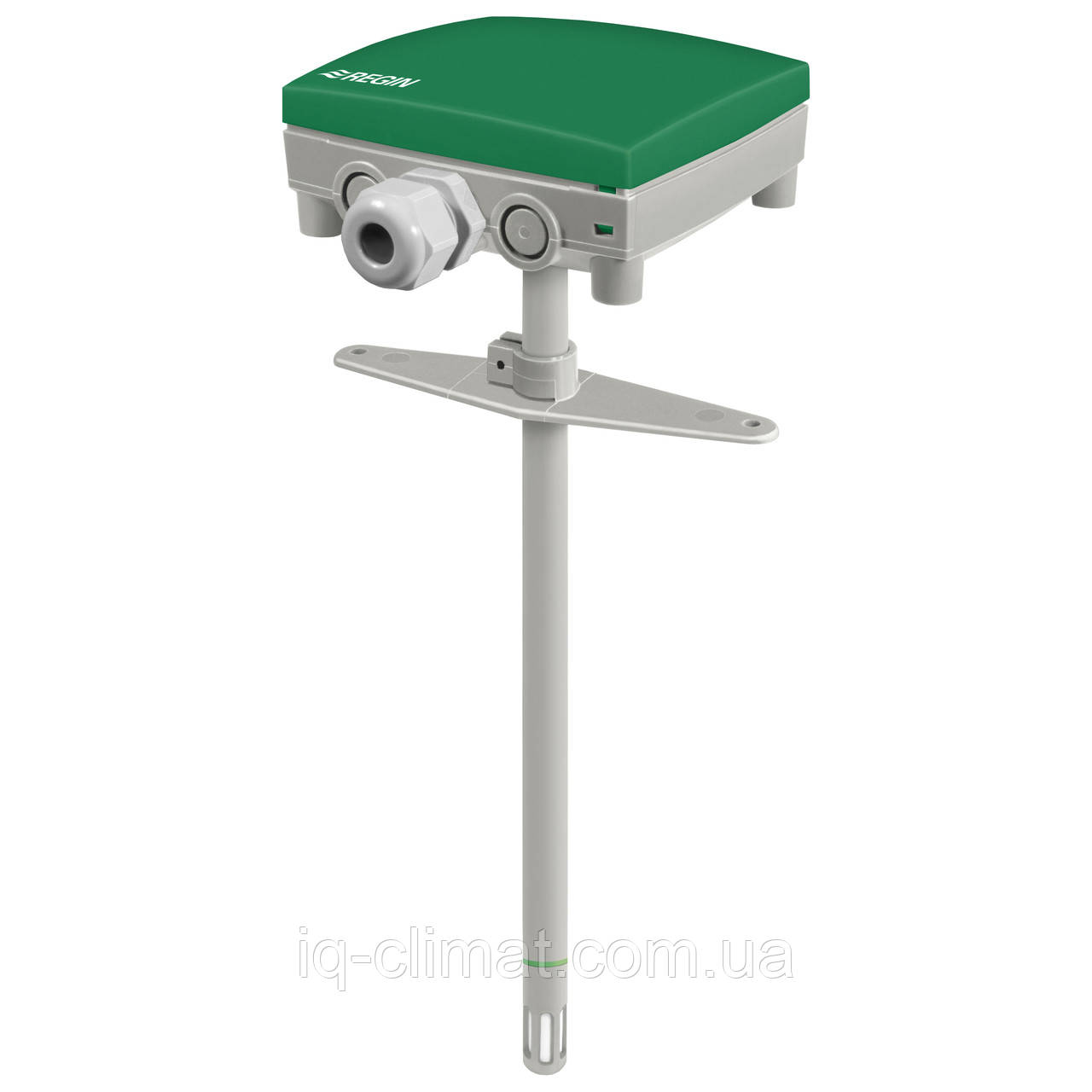 AVDT25N Канальний датчик швидкості повітря REGIN, три діапазони: 0...10 м/с, 0...15 м/с, 0...20 м/с