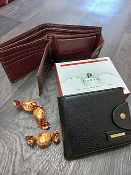 Гаманець чоловічий на кнопці в різних кольорах зі штучної шкіри Glam