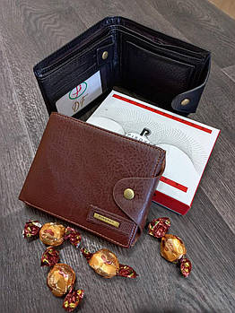 Гаманець чоловічий на кнопці в різних кольорах зі штучної шкіри Glam