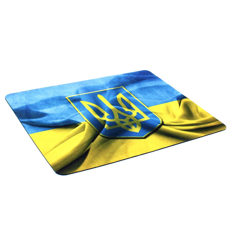 Килимок для миші патріотичний з малюнком прапор України Ігрова поверхня 220х180 мм