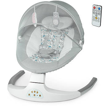 Заколисуючий центр El Camino ME 1074 Gray Mint Feathes USB, пульт, 5 швидкостей, таймер, 12 мелодій